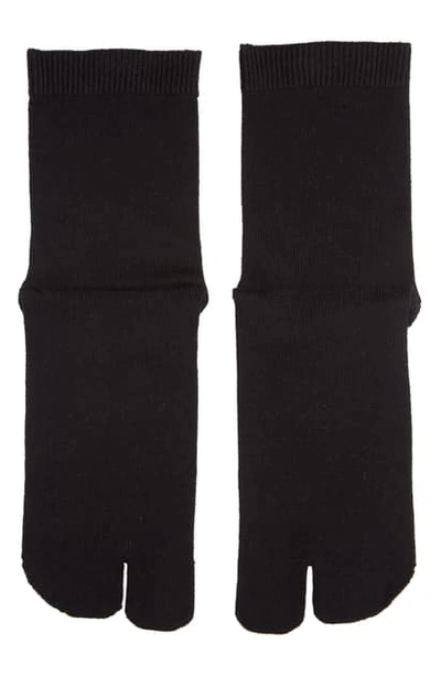 Shop Maison Margiela Tabi Socks In Black