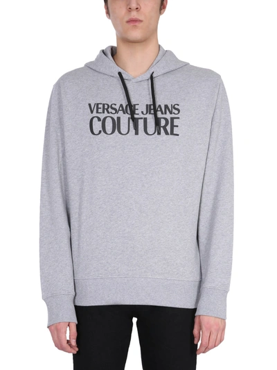 Shop Versace Jeans Couture Hoodie In Grigio