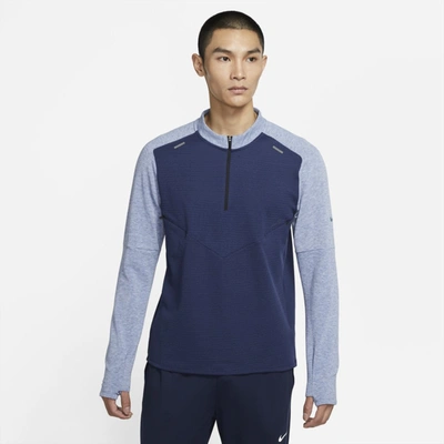 Shop Nike Pinnacle Run Division Men's Running Midlayer In Midnight Navy,midnight Navy,heather