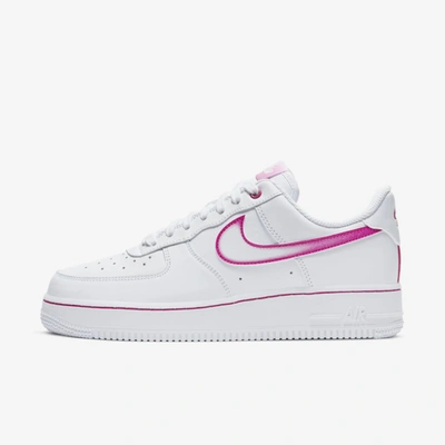 Shop Nike Air Force 1 '07 Women's Shoe In White,fireberry