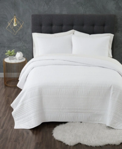 Truly Calm King 3-piece Quilt Set In White