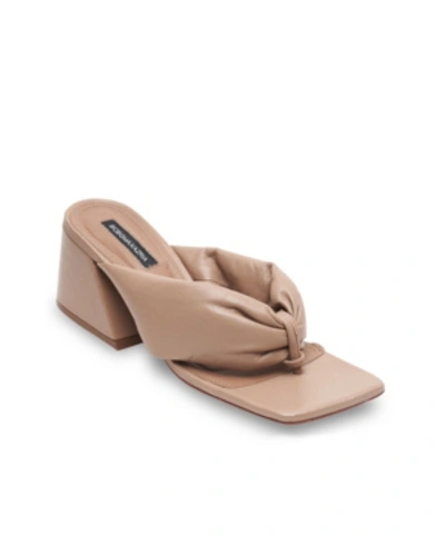 Shop Bcbgmaxazria Women's Callie Dress Sandals Women's Shoes In Almond Leather