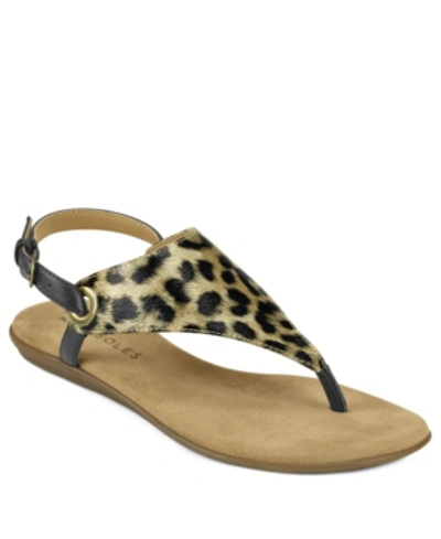 Shop Aerosoles Women's In Conchlusion Casual Sandals Women's Shoes In Leopard