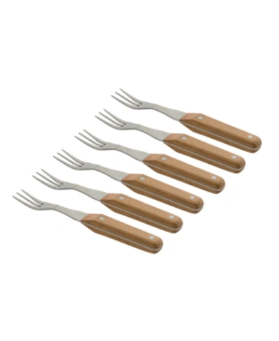 Shop Berghoff Collectncook Stainless Steel Steak Forks, Set Of 6 In Silver-tone