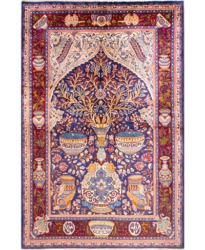 Shop Bb Rugs One Of A Kind Sarouk 4'3" X 6'5" Area Rug In Navy