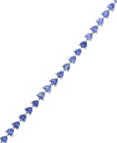 Shop Effy Collection Effy Tanzanite Tennis Bracelet (9-1/2 Ct. T.w.) In Sterling Silver