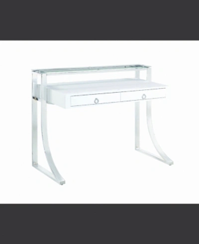 Shop Coaster Home Furnishings Macon 2-drawer Writing Desk Glossy In White