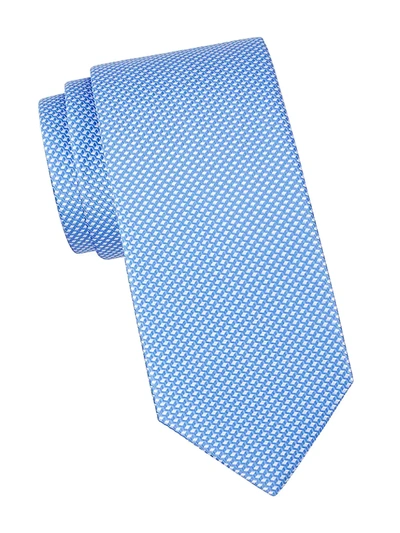 Eton Solid Silk Tie In Blue