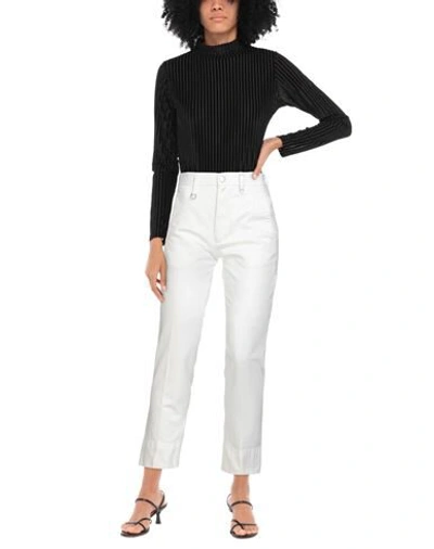 Shop High Woman Jeans White Size 6 Cotton