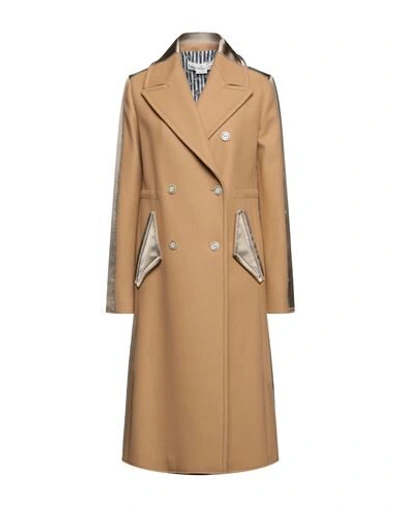Shop Golden Goose Woman Coat Camel Size S Pure Virgin Wool Iws, Cashmere, Viscose