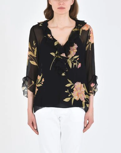 Shop Polo Ralph Lauren Blouses In Black