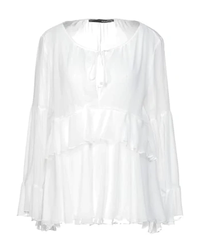 Shop Annarita N Woman Blouse White Size 4 Polyester