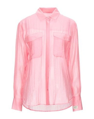 Shop Maison Scotch Shirts In Pink