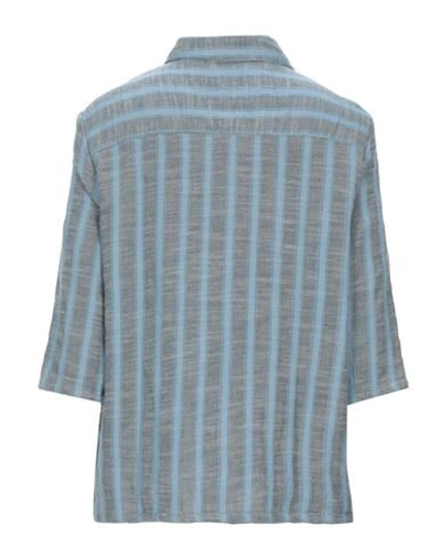 Shop Ace And Jig Ace & Jig Woman Shirt Slate Blue Size L Cotton, Polyester, Metallic Fiber