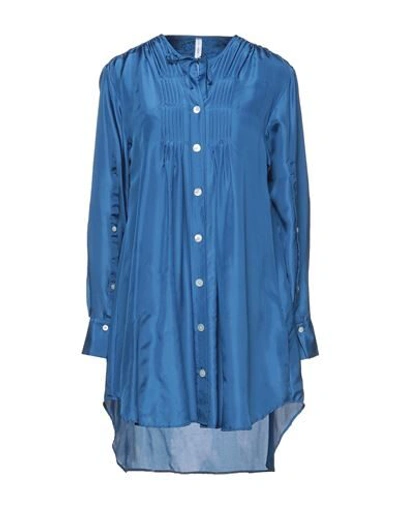 Shop High Woman Shirt Blue Size 12 Silk, Rayon