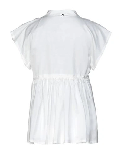 Shop High Woman Blouse White Size 12 Cotton, Silk