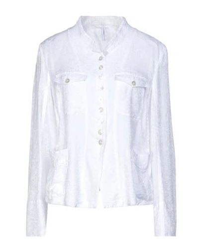Shop High Woman Shirt White Size 10 Rayon, Silk