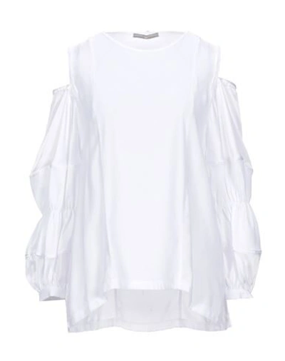 Shop High Woman Top White Size Xs Cotton, Silk