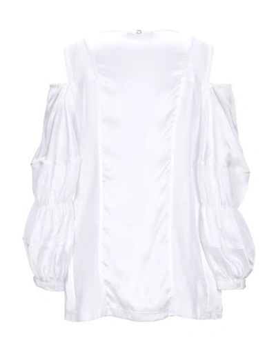 Shop High Woman Top White Size Xs Cotton, Silk