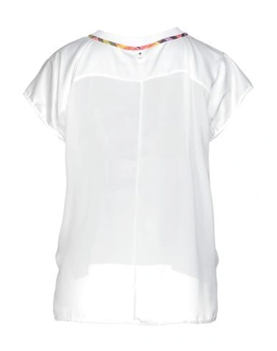 Shop High Woman Blouse White Size L Polyester, Elastane