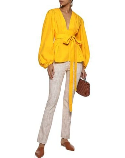 Shop Rosie Assoulin Blouses In Yellow