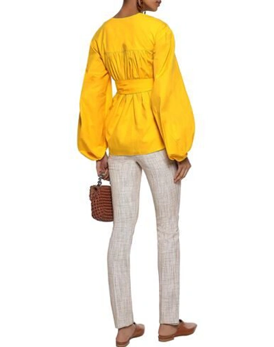 Shop Rosie Assoulin Blouses In Yellow