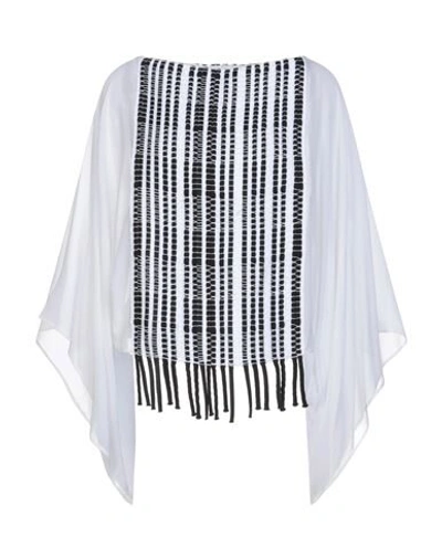 Shop Pierantonio Gaspari Woman Top White Size 10 Silk, Cotton, Polyamide