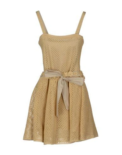 Shop Red Valentino Short Dresses In Sand