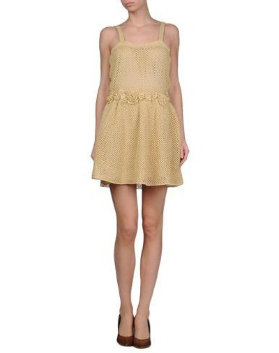 Shop Red Valentino Short Dresses In Sand