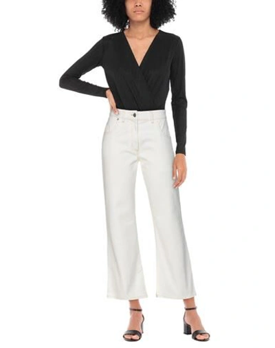 Shop Jw Anderson Jeans In Ivory