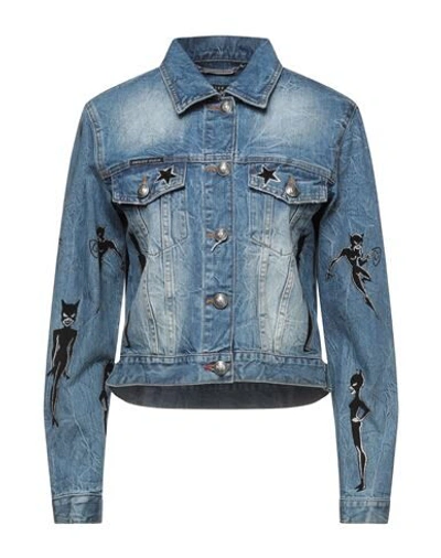 Shop Philipp Plein Denim Outerwear In Blue