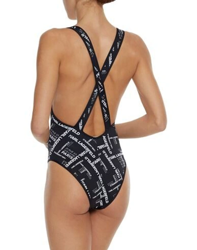 Shop Karl Lagerfeld Woman One-piece Swimsuit Black Size S Polyamide, Elastane