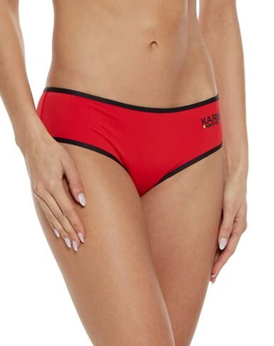 Shop Karl Lagerfeld Bikini Bottoms In Red
