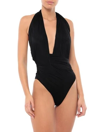 Shop Gentryportofino Woman One-piece Swimsuit Black Size 2 Polyamide, Elastane