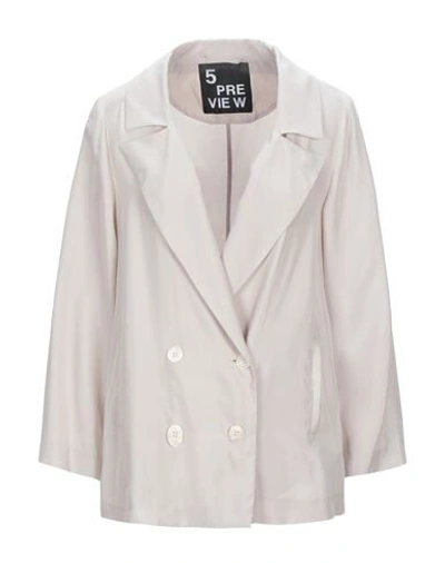 Shop 5preview Suit Jackets In Light Grey