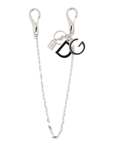 Shop Dolce & Gabbana Key Rings In Silver