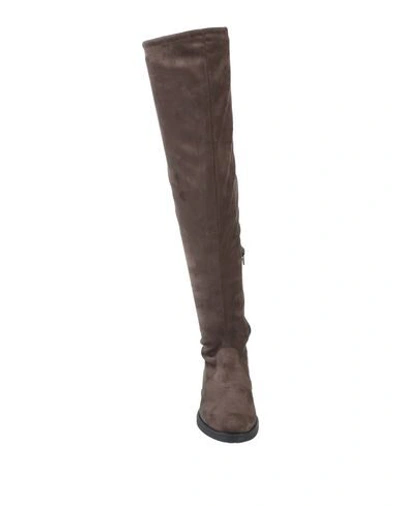 Shop Feeling Knee Boots In Khaki