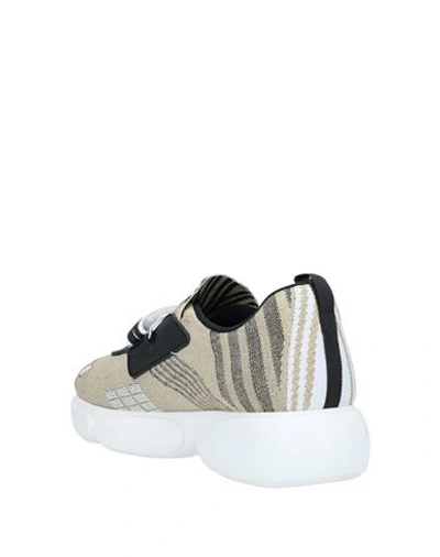 Shop Prada Sneakers In Platinum