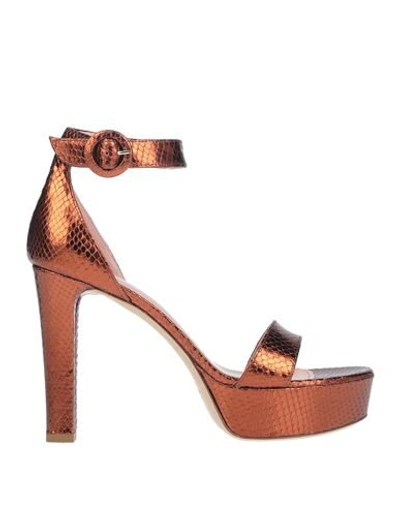 Shop Aldo Castagna Sandals In Copper