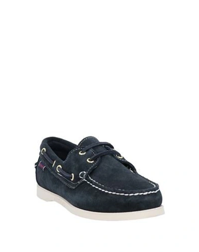 Shop Sebago Docksides Woman Loafers Midnight Blue Size 5.5 Soft Leather