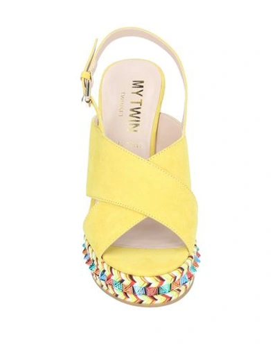 My Twin Twinset Sandals In Yellow | ModeSens