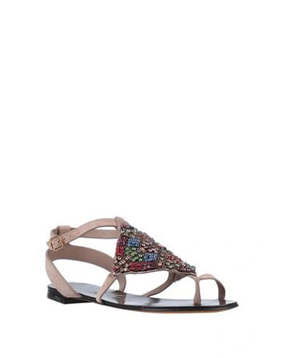 Shop Lola Cruz Toe Strap Sandals In Light Brown