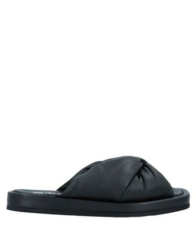 Shop Strategia Woman Sandals Black Size 8 Leather