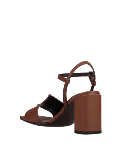 Shop Hazy Woman Sandals Brown Size 8.5 Calfskin