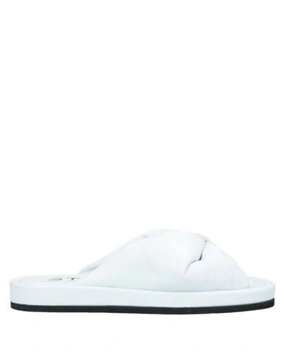 Shop Strategia Woman Sandals White Size 7 Leather