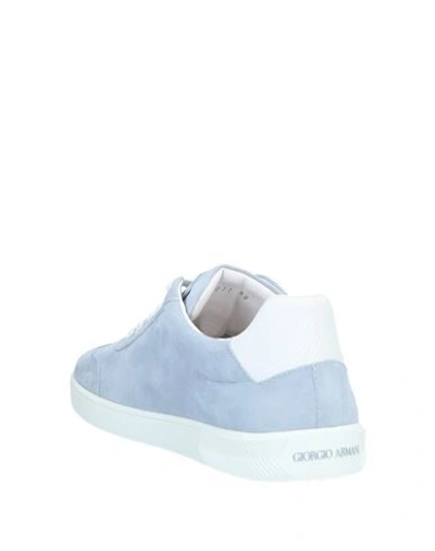 Shop Giorgio Armani Sneakers In Sky Blue