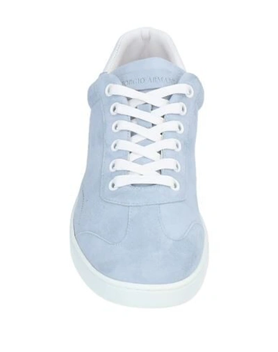 Shop Giorgio Armani Sneakers In Sky Blue