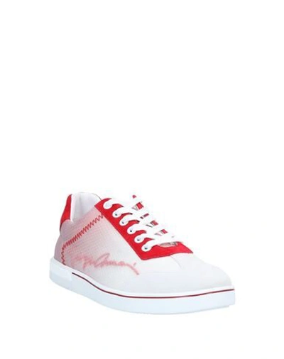 Shop Giorgio Armani Sneakers In Red