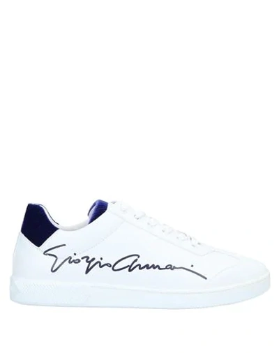 Shop Giorgio Armani Sneakers In White