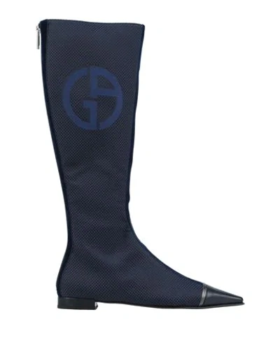 Shop Giorgio Armani Boots In Dark Blue